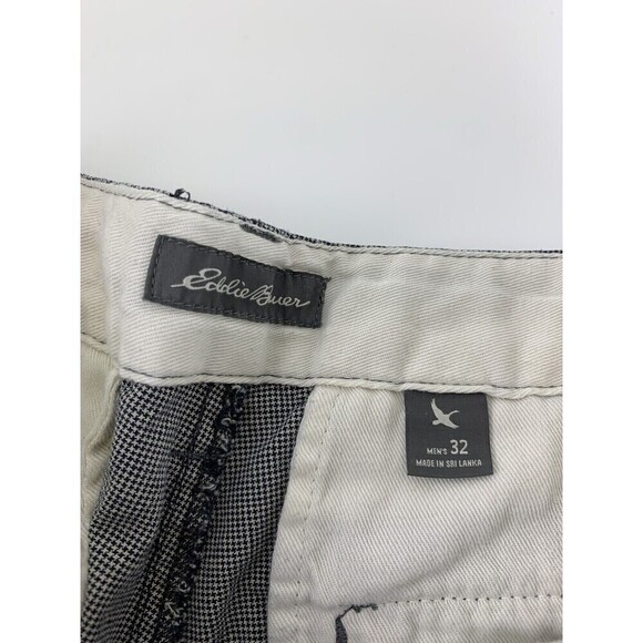 Eddie Bauer And Dockers Shorts Blue Plaid Black Houndstooth Mens Size 32 - Picture 4 of 13